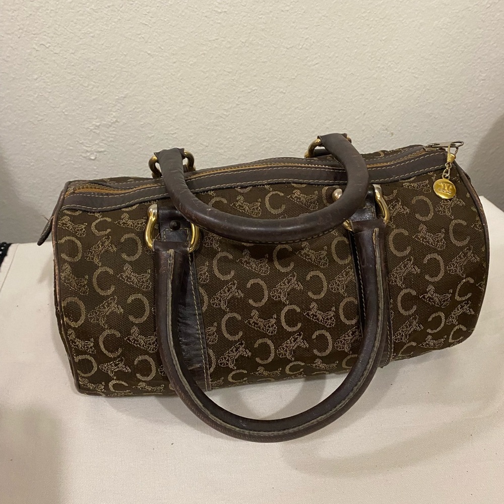 Authentic Vintage Celine Brown Monogram Handbag